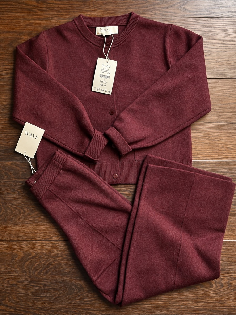 Zara Kids Two-Piece Knit Set in Burgundy Sz 11/12